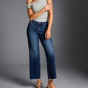 Buckle Black Fit No. 53 Dark Blue Cropped Wide-Leg Jeans
